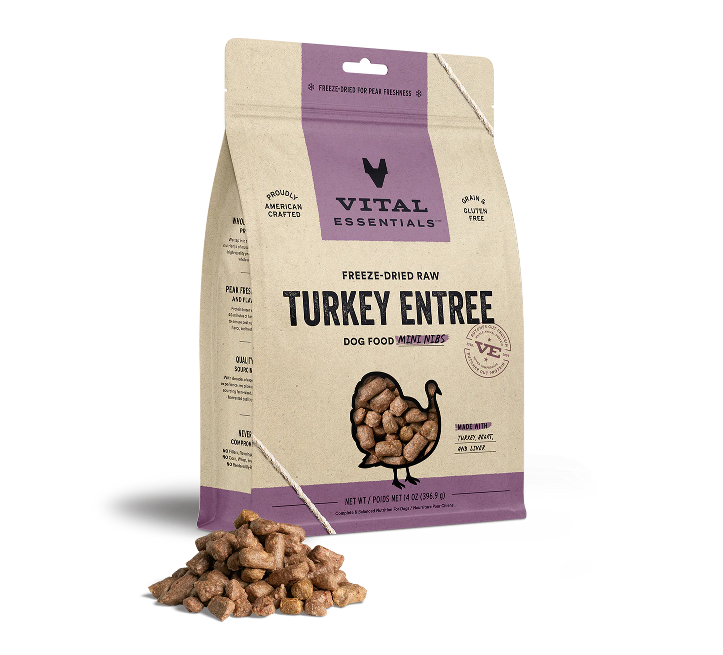 VE FDR Turkey Entree Dog Food Mini Patties 14oz