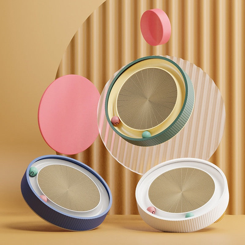3-in-1 Cat Scratcher & Toy Disk