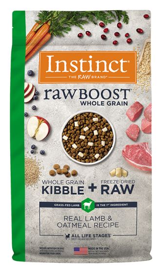 Instinct Kibble Freeze Dried Dog Food Boost Whole Grain Real Chicken Brown Rice Puppy 20 LB