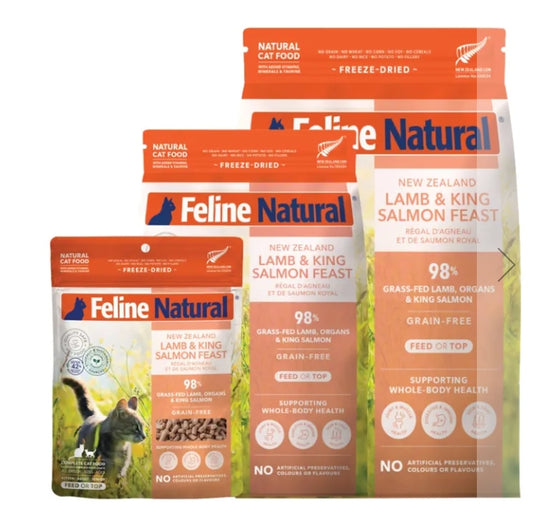 FELINE NATURAL™ LAMB & KING SALMON FEAST FREEZE-DRIED CAT FOOD