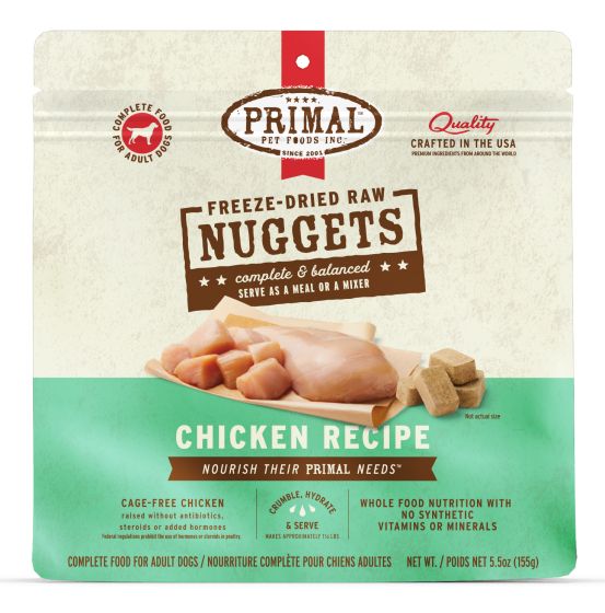 Primal Freeze Dried Chicken Nuggets Dog