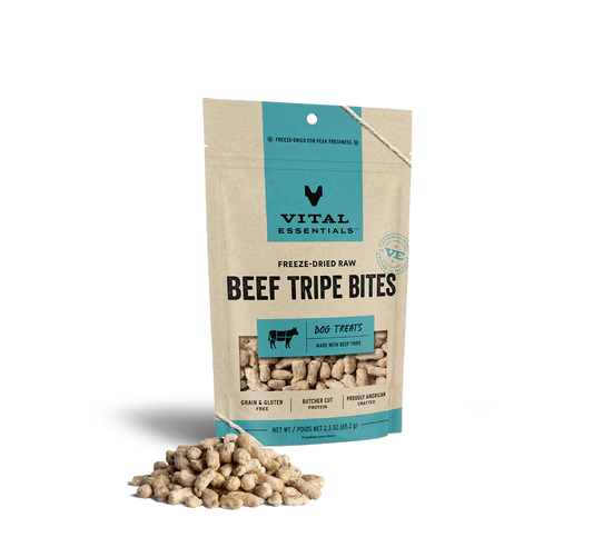 VE FDR Beef Tripe Bites Dog Treats 2.3oz