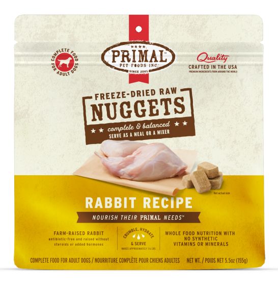 Primal Freeze Dried Rabbit Nuggets Dog