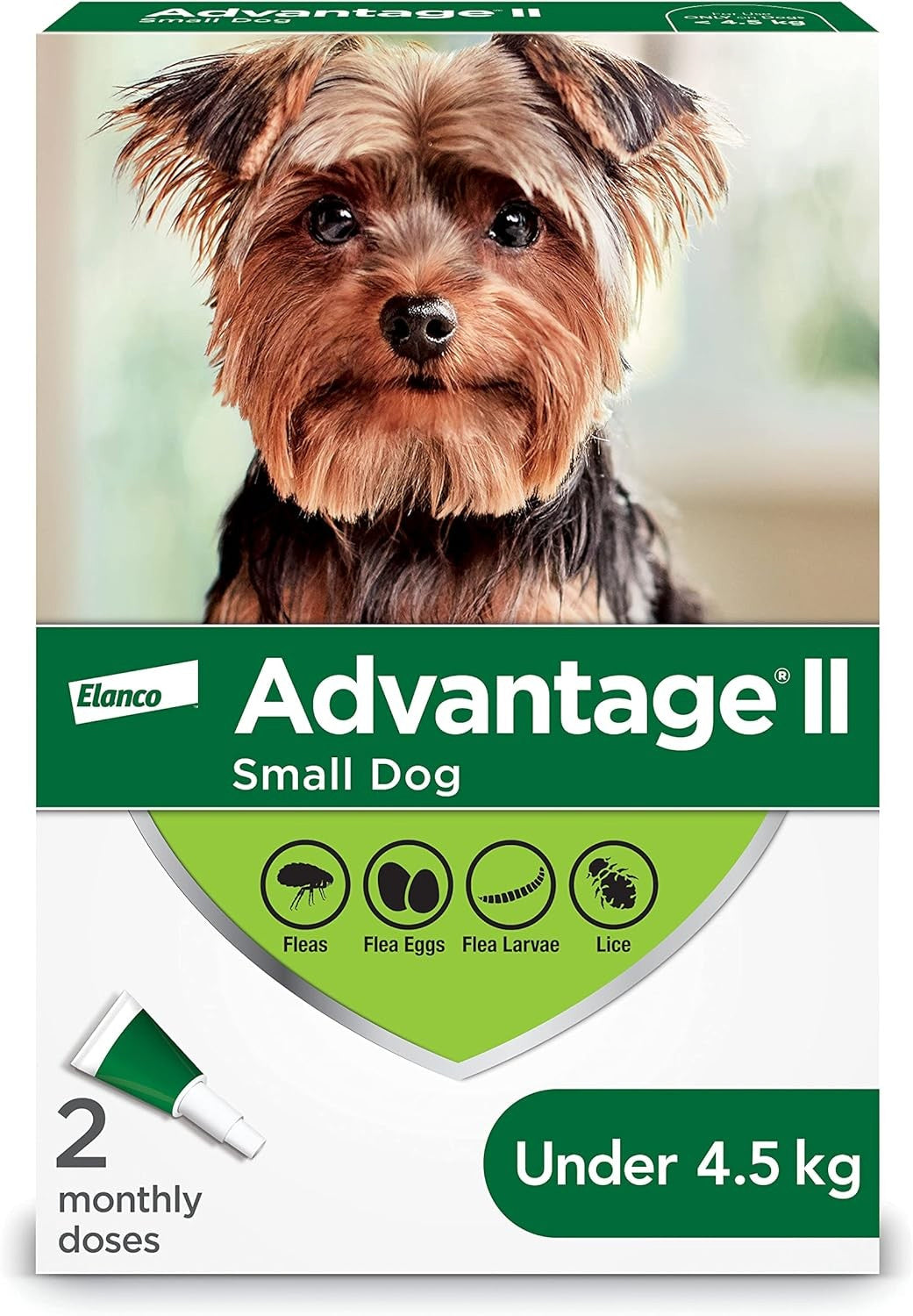 Advantage II Topical Flea+Lice Protection for Small Dogs under 4.5kg