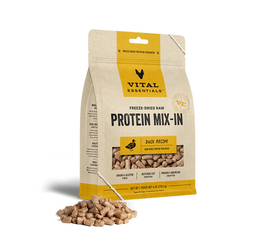 VE FDR Protein Mix-In Duck Mini Nibs Topper Dogs 6 oz
