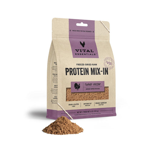 VE FDR Protein Mix-In Turkey Mini Nibs Topper Dogs
