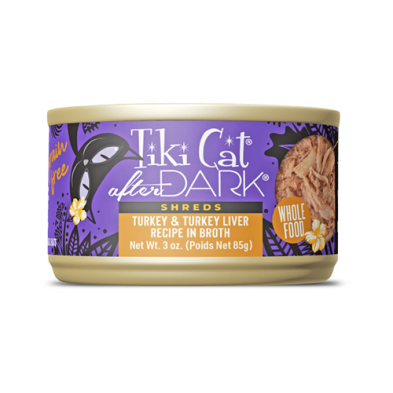 Tiki Cat® After Dark™ Shreds Turkey with Turkey Liver Wet Cat Food 3oz