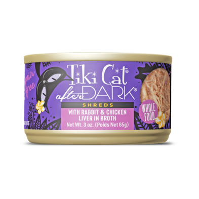 Tiki Cat® After Dark™ Shreds Rabbit with Chicken Liver Wet Cat Food 3oz