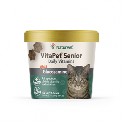 NaturVet® VitaPet™ Senior Daily Vitamins Soft Chews for Cats (60 ct)
