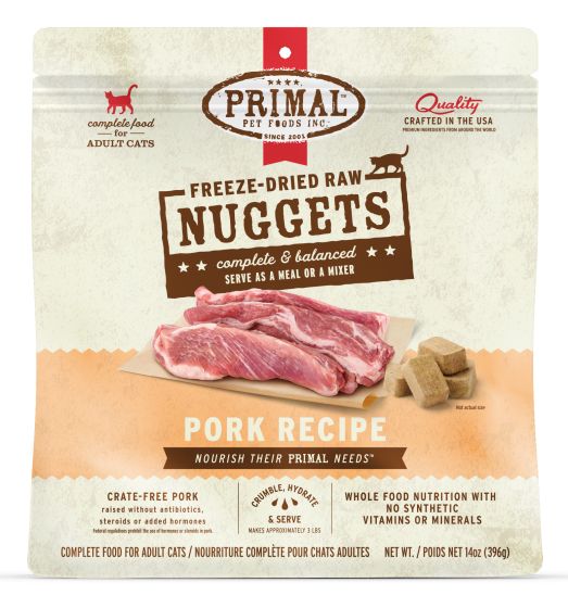 Primal Freeze Dried Pork Nuggets Cat