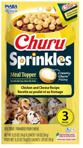NEW! Inaba Churu Dog Sprinkles Meal Topper - Chicken and Cheese Recipe