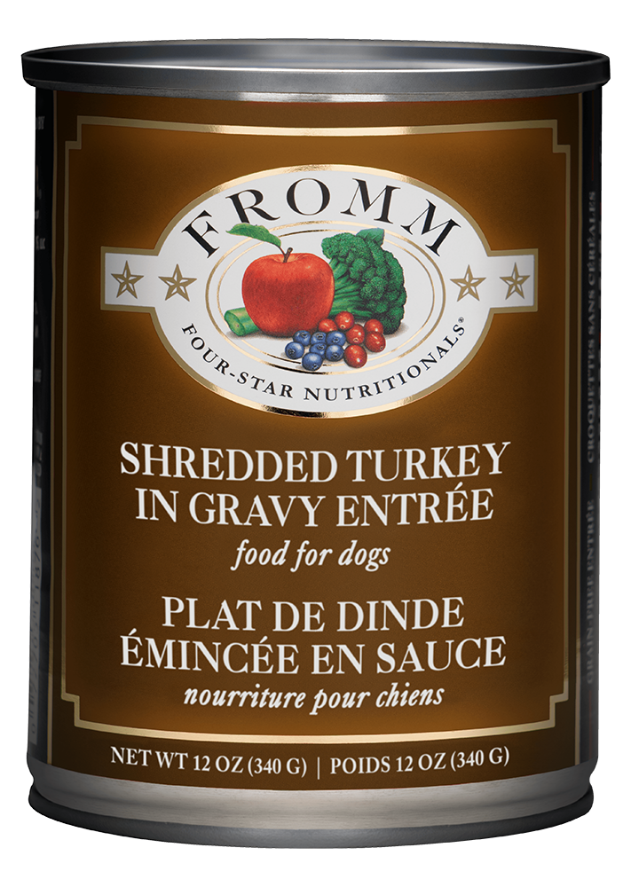 FROMM® FOUR STAR NUTRITIONALS® SHREDDED TURKEY IN GRAVY ENTRÉE 12 OZ*3pk