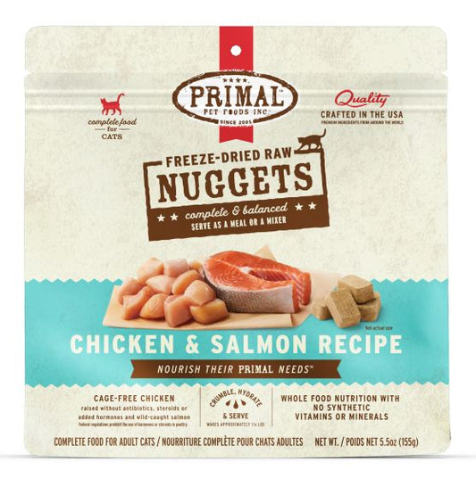 Primal Freeze Dried Chicken And Salmon Nuggets Cat