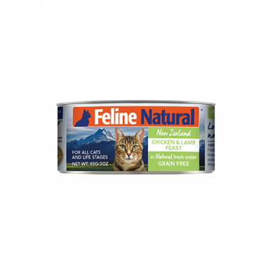 FELINE NATURAL™ NEW ZEALAND CHICKEN & LAMB FEAST IN NEW ZEALAND WATER GRAIN FREE WET CAT FOOD 6oz