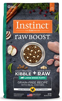 Instinct Raw Boost Grain Free With Real Chicken Large Breed Pup Dog 20lb