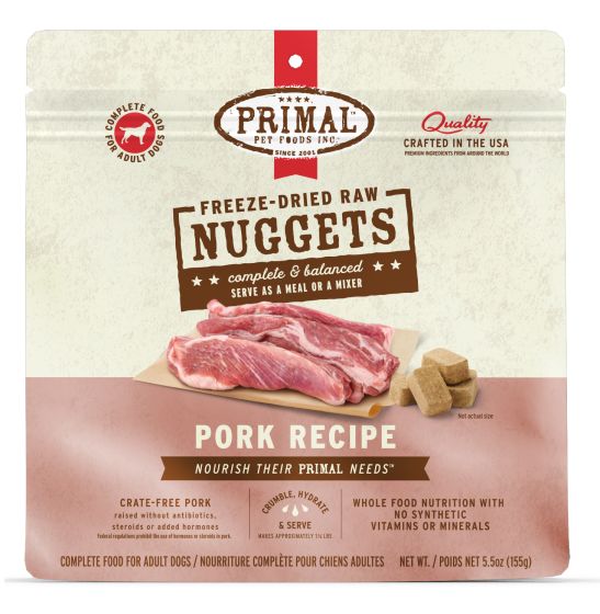 Primal Freeze Dried Pork Nuggets Dog