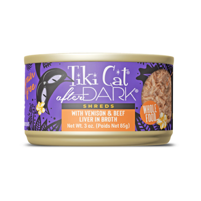 Tiki Cat® After Dark™ Shreds Venison with Beef Liver Wet Cat Food 3oz