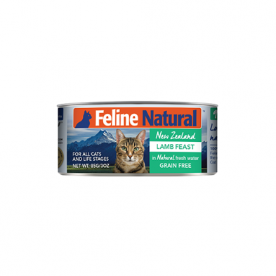 FELINE NATURAL™ NEW ZEALAND LAMB FEAST IN NEW ZEALAND WATER GRAIN FREE WET CAT FOOD 6oz