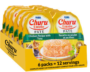 Inaba Cat Churu Entree Pate (Twin Cups) Chicken Recipe with Tuna*3