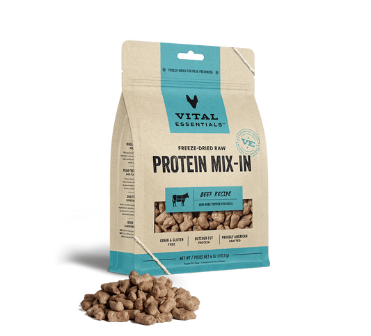 VE FDR Protein Mix-In Beef Mini Nibs Topper Dogs 18oz