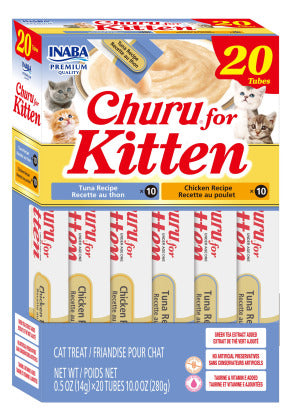 Inaba Cat Churu Kitten Variety 20 Pack Tuna & Chicken Variety