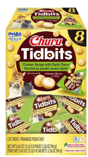 Inaba Cat Churu Tidbits Tuna Recipe - Chicken Recipe with Dashi Flavor
