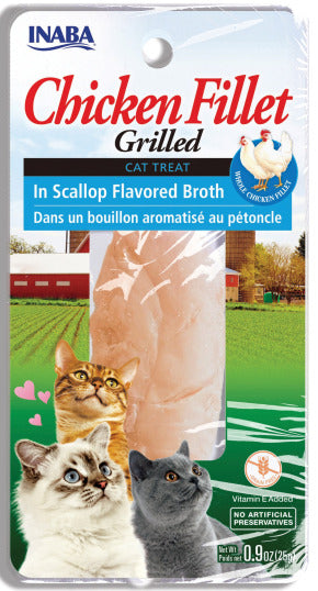 NEW! Inaba Cat Grilled Fillets - Chicken in Scallop Broth
