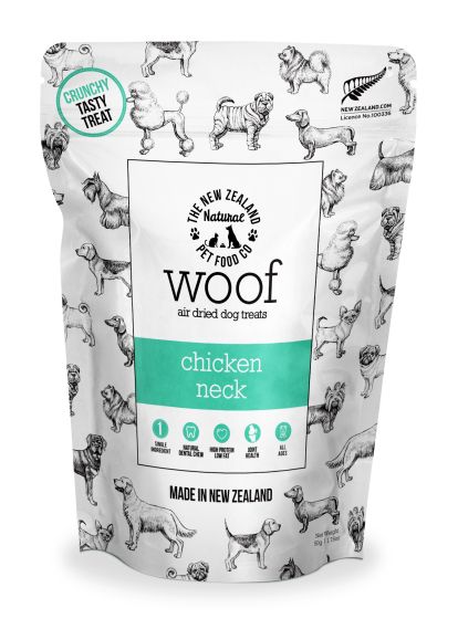 Woof Air Dried Chicken Neck Treat - 50g