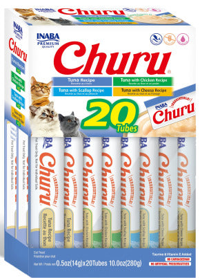 Inaba Cat Churu - Purees 20 Variety Pack - Tuna Recipes
