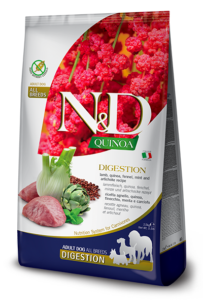 Farmina N&D Quinoa Canine Digestion Lamb & Quinoa- Adult Med/Maxi 5.5lbs