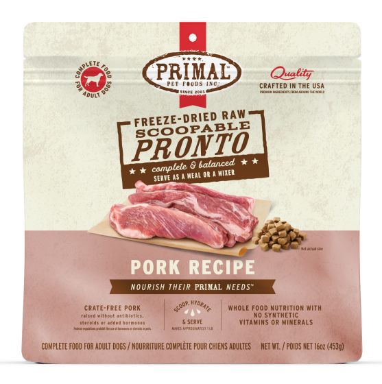 PRIMAL Freeze Dried Raw Pronto Pork Recipe DOG