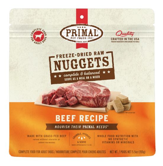 Primal Freeze Dried Beef Nuggets Dog