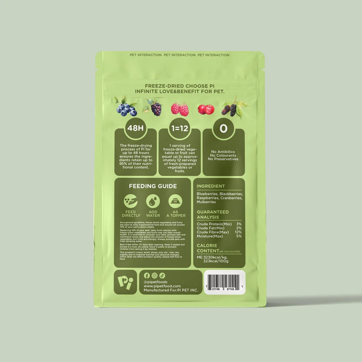 PIPET - DAILY MIXED BERRIES 100G