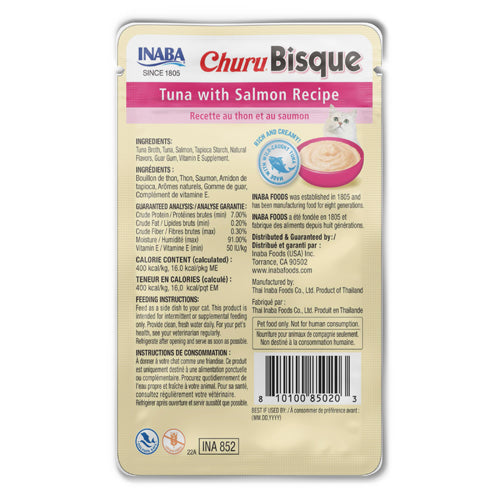 Inaba Cat Churu Bisque - Tuna with Salmon Recipe 40g - 3pk
