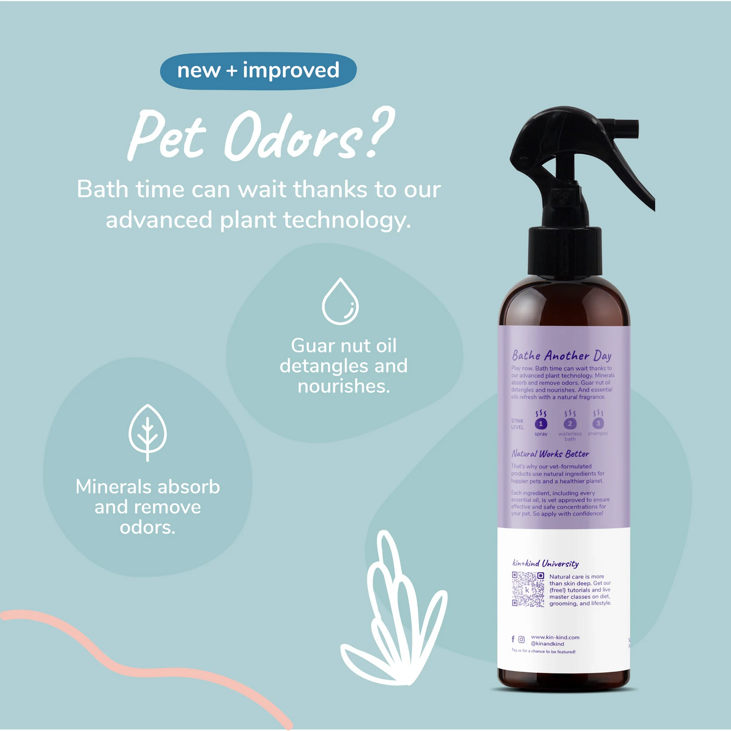 Kin+Kind Pet Coat Spray For Cats and Dogs