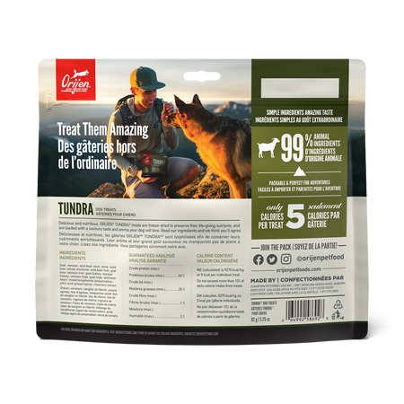 Orijen Tundra Freeze-Dried Dog Treats 92G