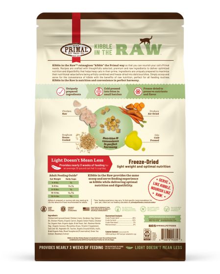 Primal Kibble In The Raw Chicken Recipe Cat