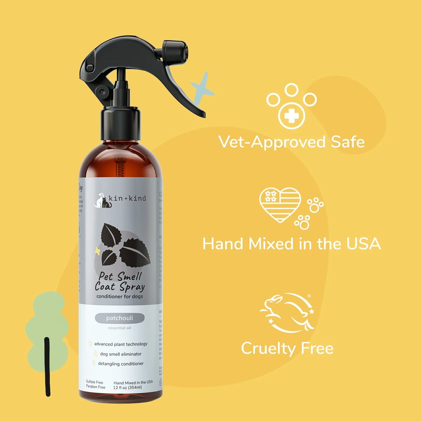 Kin+Kind Pet Coat Spray For Cats and Dogs