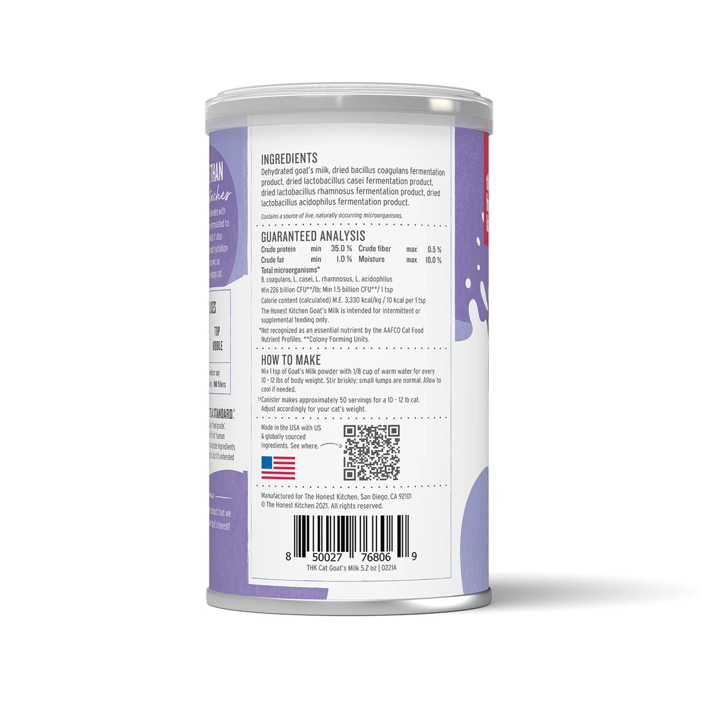 THE HONEST KITCHEN® GOAT'S MILK WITH PROBIOTICS FOR CATS