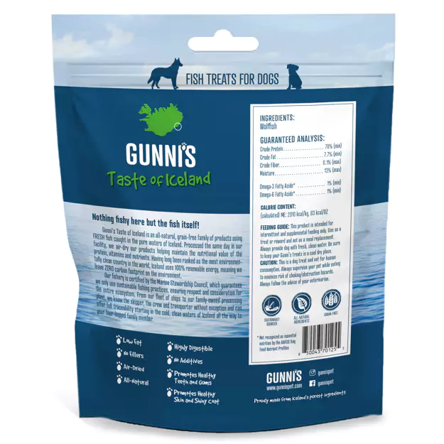 Gunni's Taste of Iceland Wolffish Skin Chips 9oz