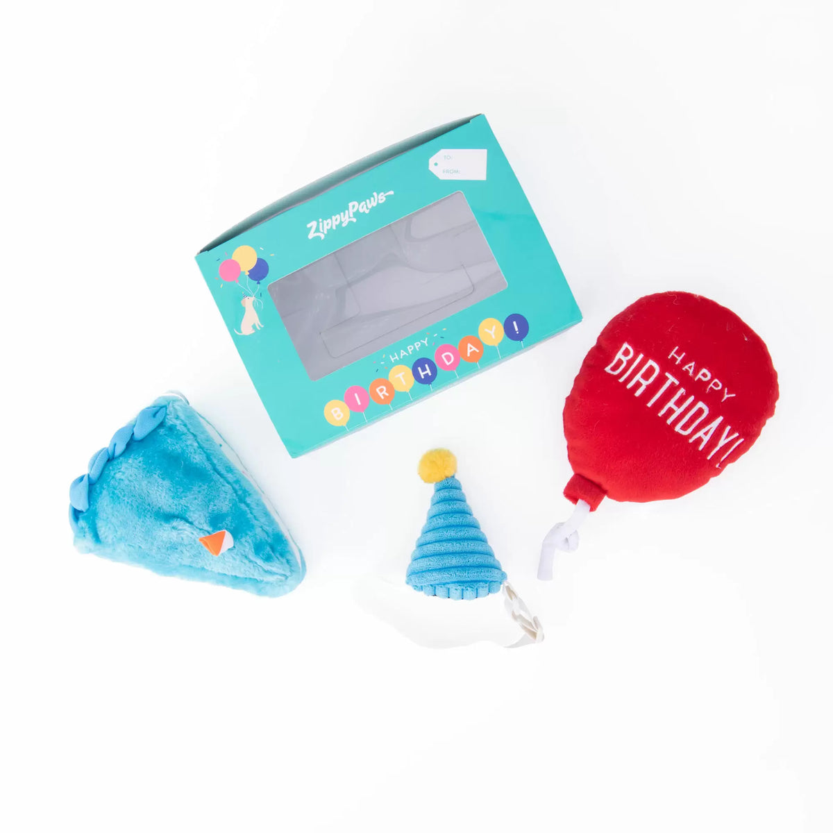 Zippy Paws Blue Birthday Box - 3pc