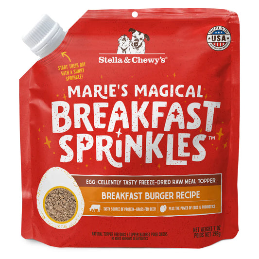 Stella & Chewy's® Marie's Magical Breakfast Sprinkles™ Breakfast Burger Recipe Freeze-Dried Raw Meal Topper for Dogs 7oz