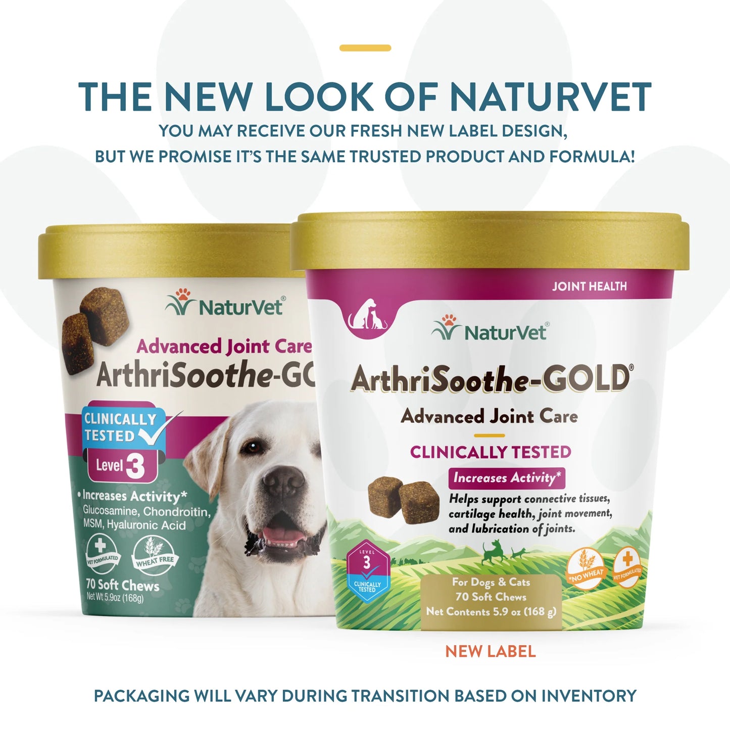 NATURVET® ARTHRISOOTHE-GOLD® ADVANCED CARE SOFT CHEWS FOR CATS & DOGS