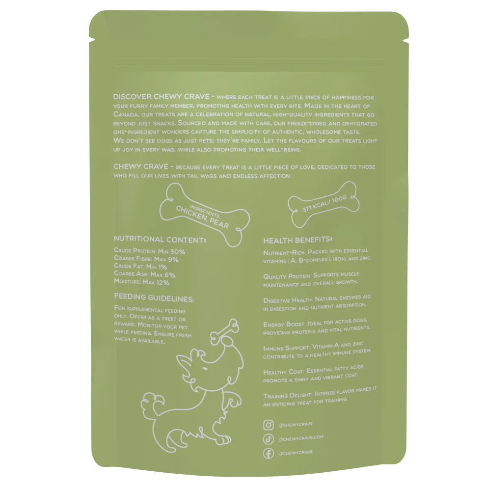 Chewy Crave Chicken Wrapped Pear 90g