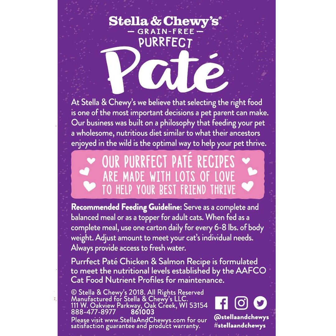STELLA & CHEWY'S® PURRFECT PÂTÉ CHICKEN & SALMON MEDLEY WET CAT FOOD 5.5 OZ x6