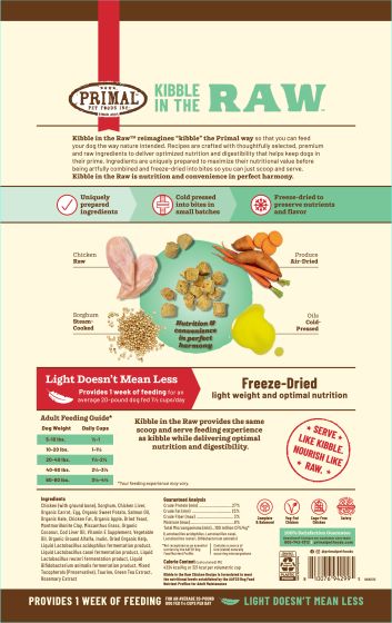 Primal Kibble In The Raw Chicken Recipe Dog