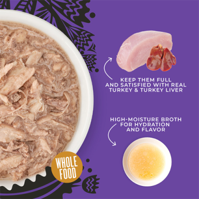Tiki Cat® After Dark™ Shreds Turkey with Turkey Liver Wet Cat Food 3oz