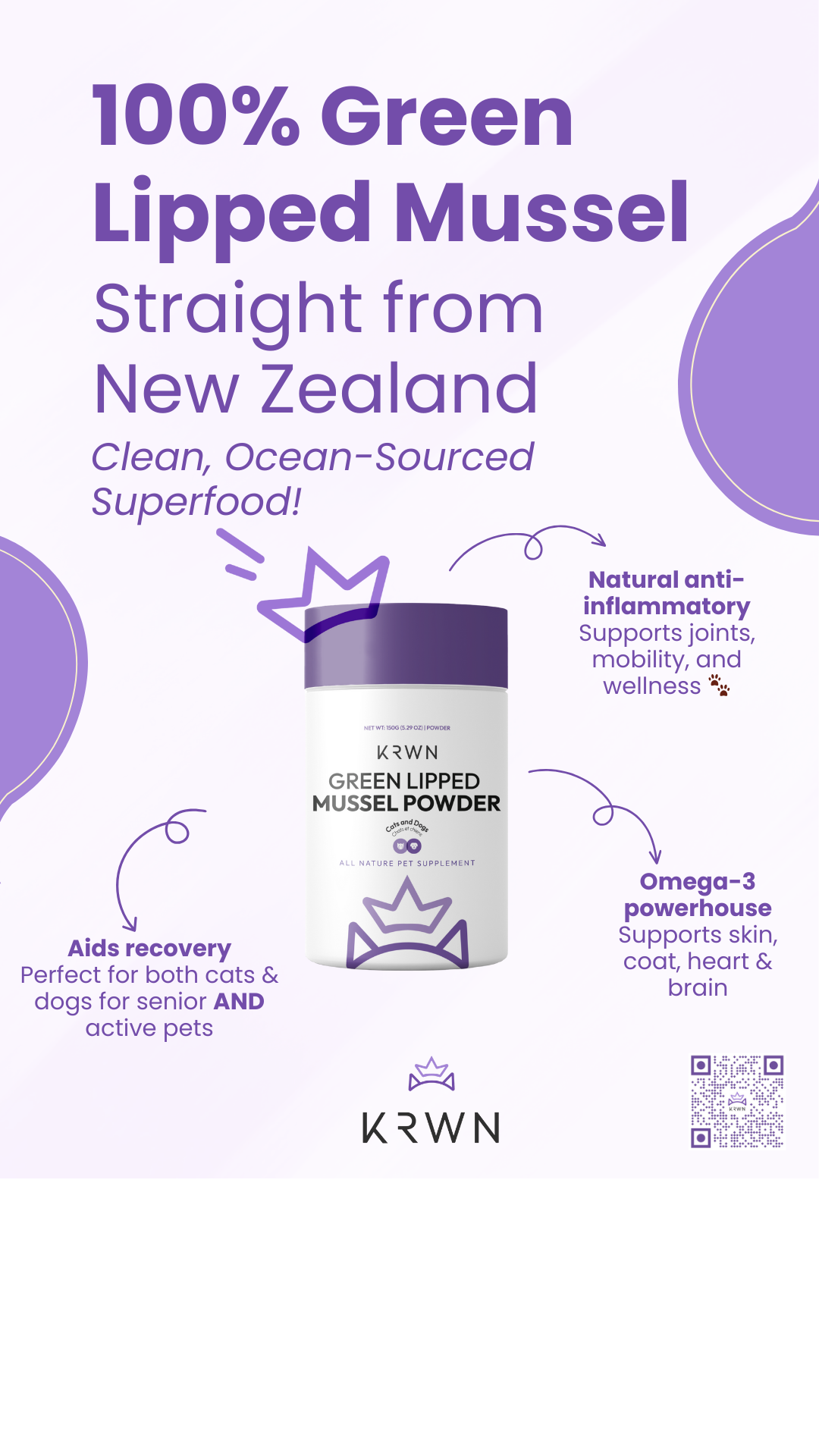 KRWN Green Lipped Mussel Powder