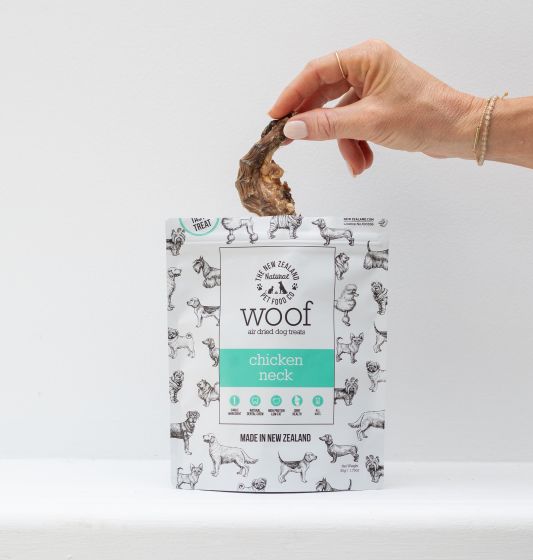 Woof Air Dried Chicken Neck Treat - 50g