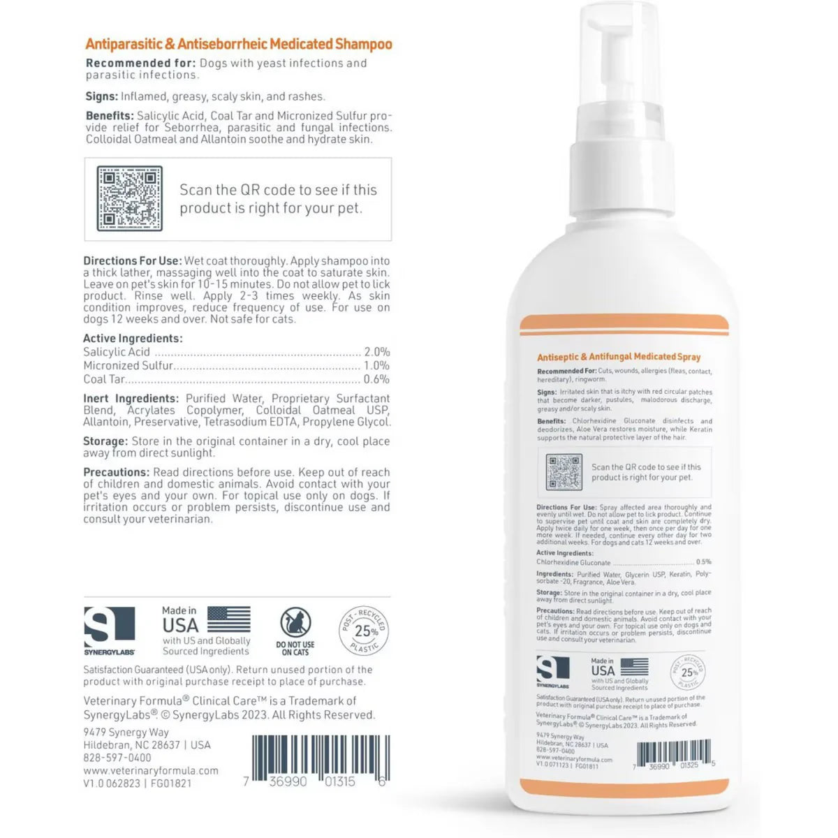 Synergy Labs Veterinary Formula Antiseptic & Antifungal Spray 8 oz
